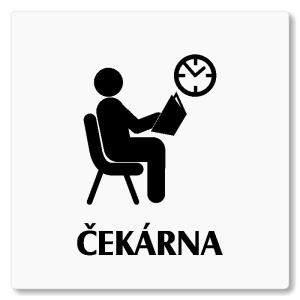 Čekárna, 118x118mm, bílá, Nevada